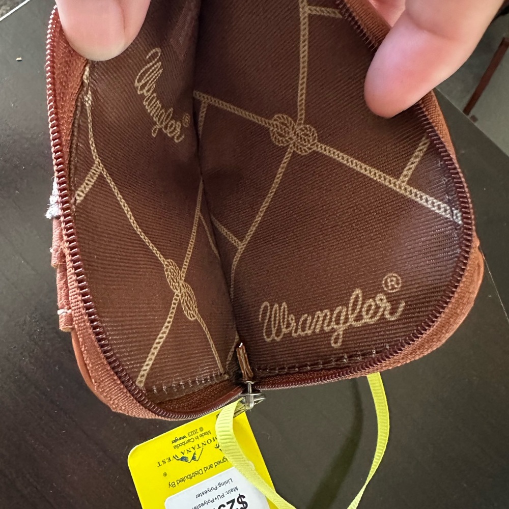 Wrangler Brown and Purple Patterned Card Holder - Picture 3 of 4